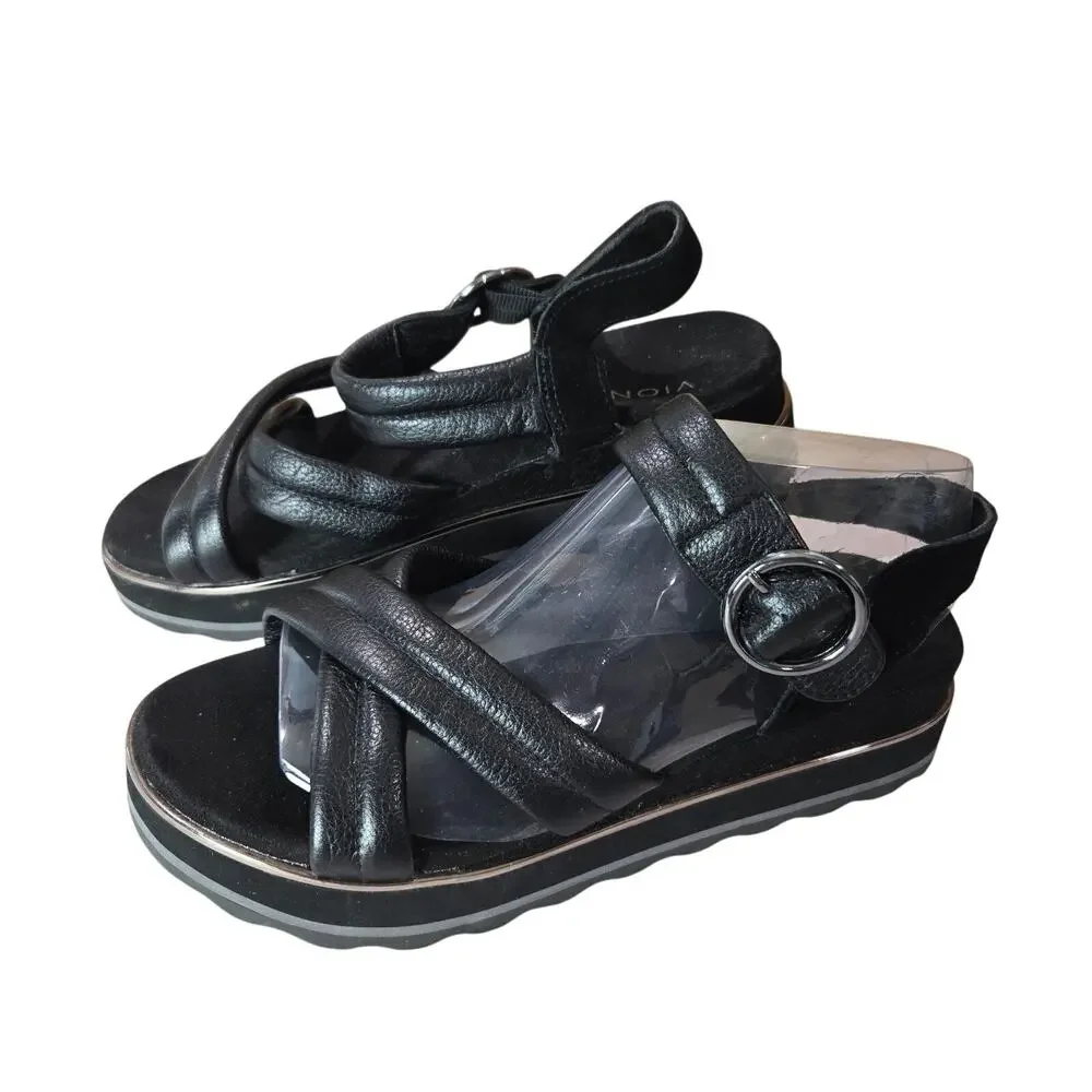 Vionic Reyna Wedge Sandal slide chunky Platform Y2K Arch Support Size 9 #900 - Picture 3 of 8